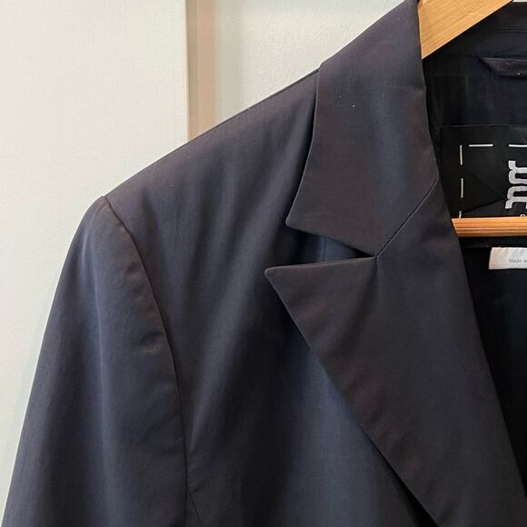 Riani Blazer Suit Jacket Navy Blue Basketweave Detail Wool Blend 12 - Picture 4 of 12